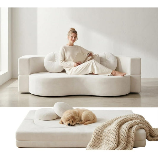 Pieghevole Set divani Bianco